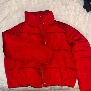 Calvin Klein Women's Sorona Aura Red Puffer Coat